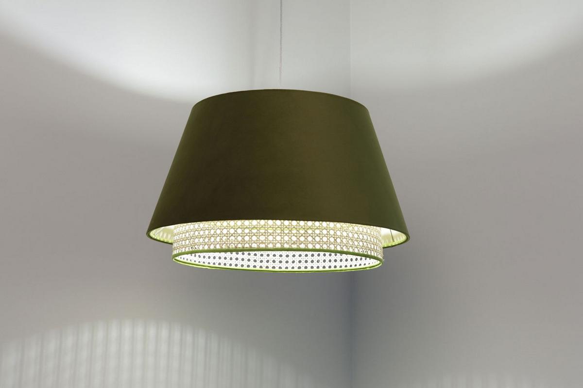 HÄNGELEUCHTE Grün 50/31 cm - Beige/Grün, Kunststoff (50/1.3/31cm) - ONZENO