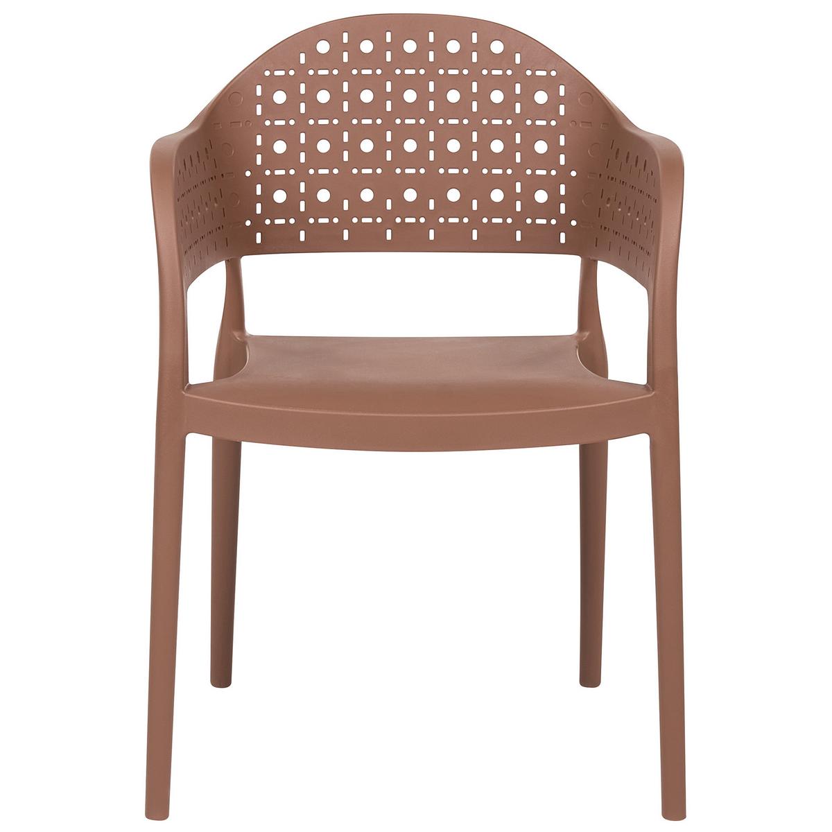 STUHL 4er-Set Braun Narino - Braun, Kunststoff (55/78/50cm) - Beliani