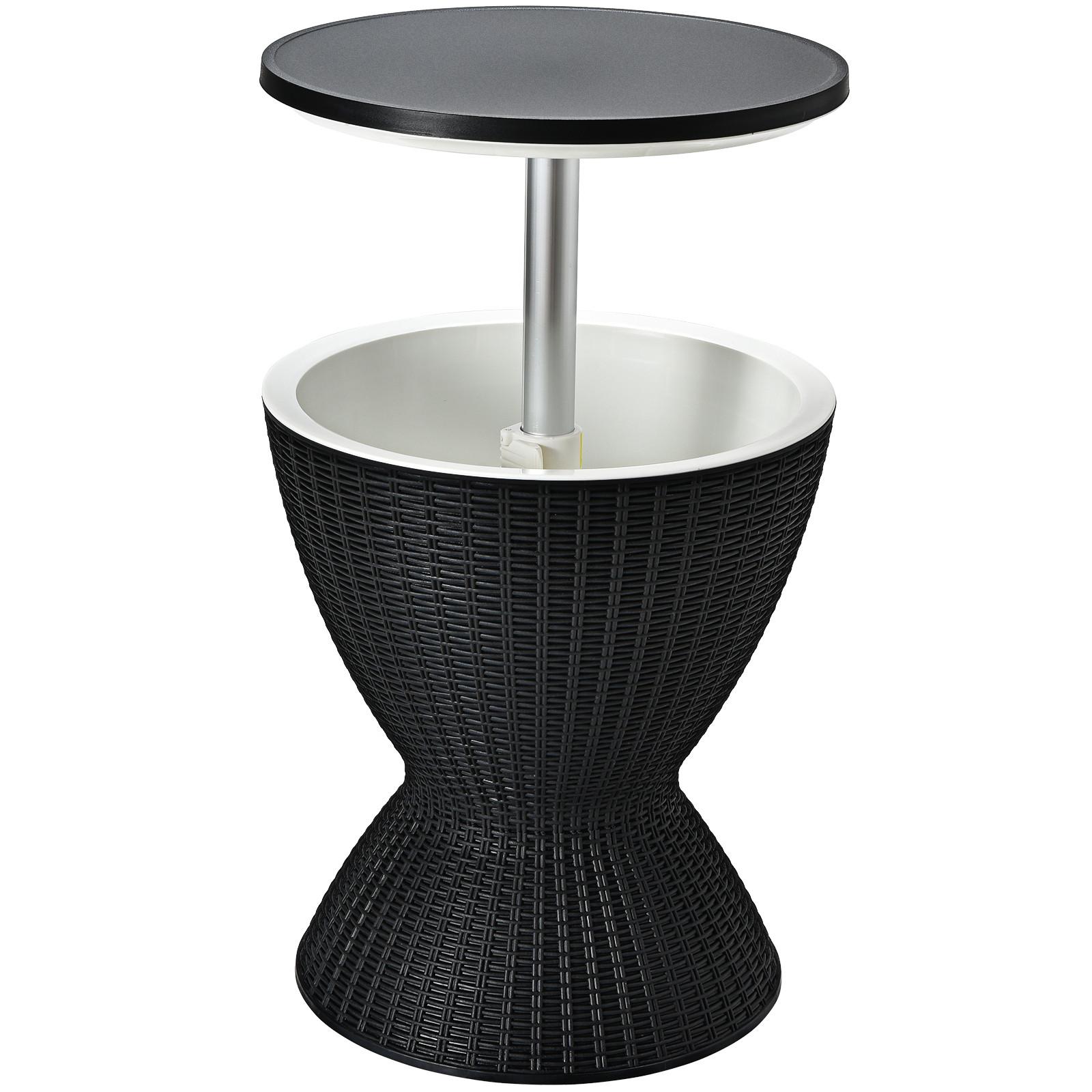 BEISTELLTISCH Schwarz - Schwarz, Kunststoff (49/49/58cm) - COSTWAY