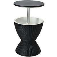 BEISTELLTISCH Schwarz - Schwarz, Kunststoff (49/49/58cm) - COSTWAY