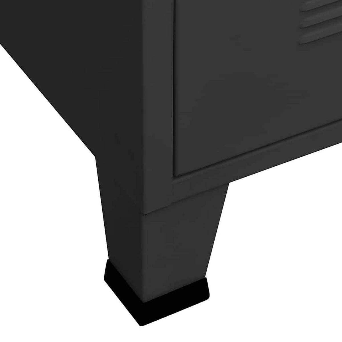 KOMMODE Blake 75/40/115 cm - Schwarz, Metall (75/115/40cm) - Nettlife