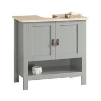 WASCHBECKENUNTERSCHRANK, Hellgrau, 60x60x30cm - Grau, Holzwerkstoff (60/60/30cm) - SoBuy