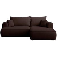 ECKSOFA Ovo Mini Braun rechts - Schwarz/Braun, Kunststoff/Textil (156/238cm) - Selsey