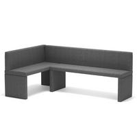 ECKBANK links OWEN Webstoff, 142/196 cm Dunkelgrau - Dunkelgrau, Holz/Textil (142/196cm) - Idohome