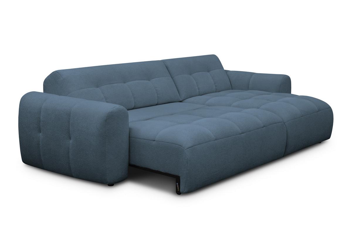 ECKSOFA LUMERO 4-Sitzer RECHTS, marineblau - Blau/Schwarz, Holz/Textil (275/166cm) - Courtois Laville