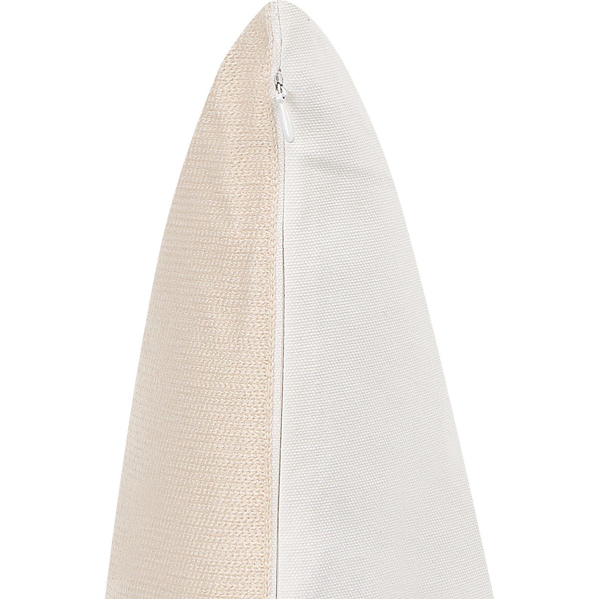 DEKOKISSEN 2er-Set Taupe 45/45 cm Silphium - Graubraun, Naturmaterialien/Textil (45/45cm) - Beliani