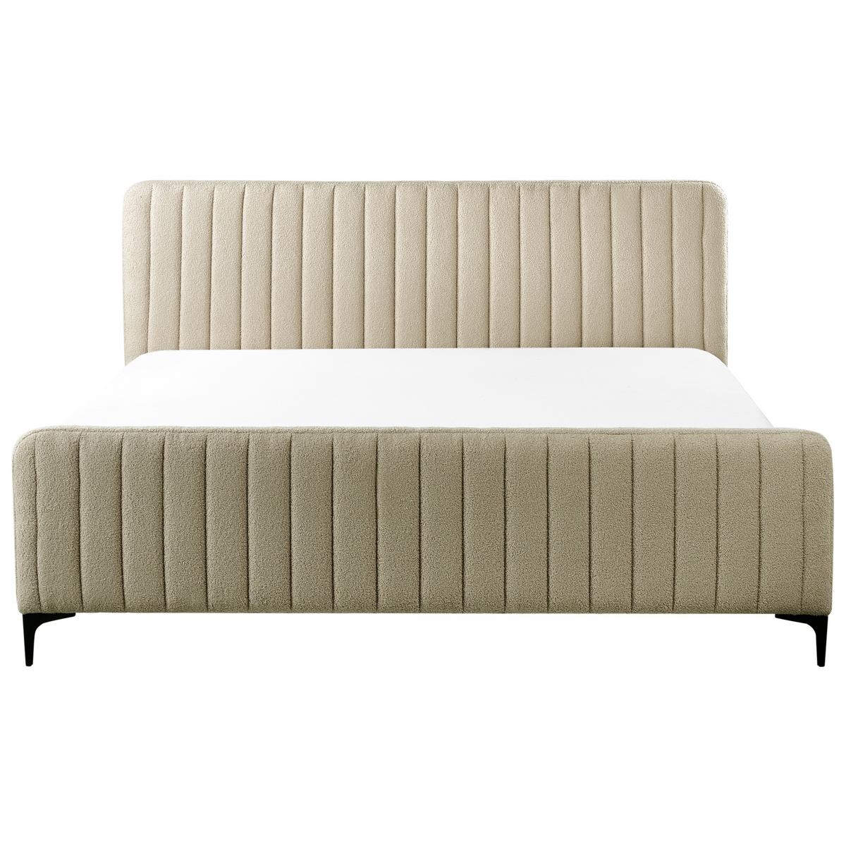 POLSTERBETT mit Lattenrost 180x200 cm Beige Lunan - Beige, Textil (180/200cm) - Beliani