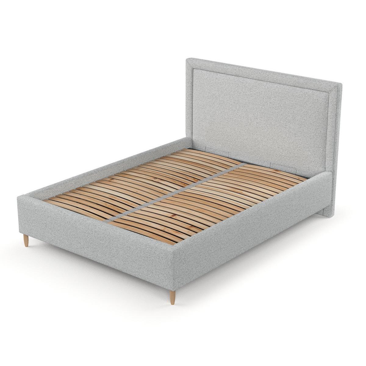 POLSTERBETT Vega 160/200 cm Hellgrau im Riva Stoff - Hellgrau/Naturfarben, Holz/Holzwerkstoff (160/200cm) - AltaBeds