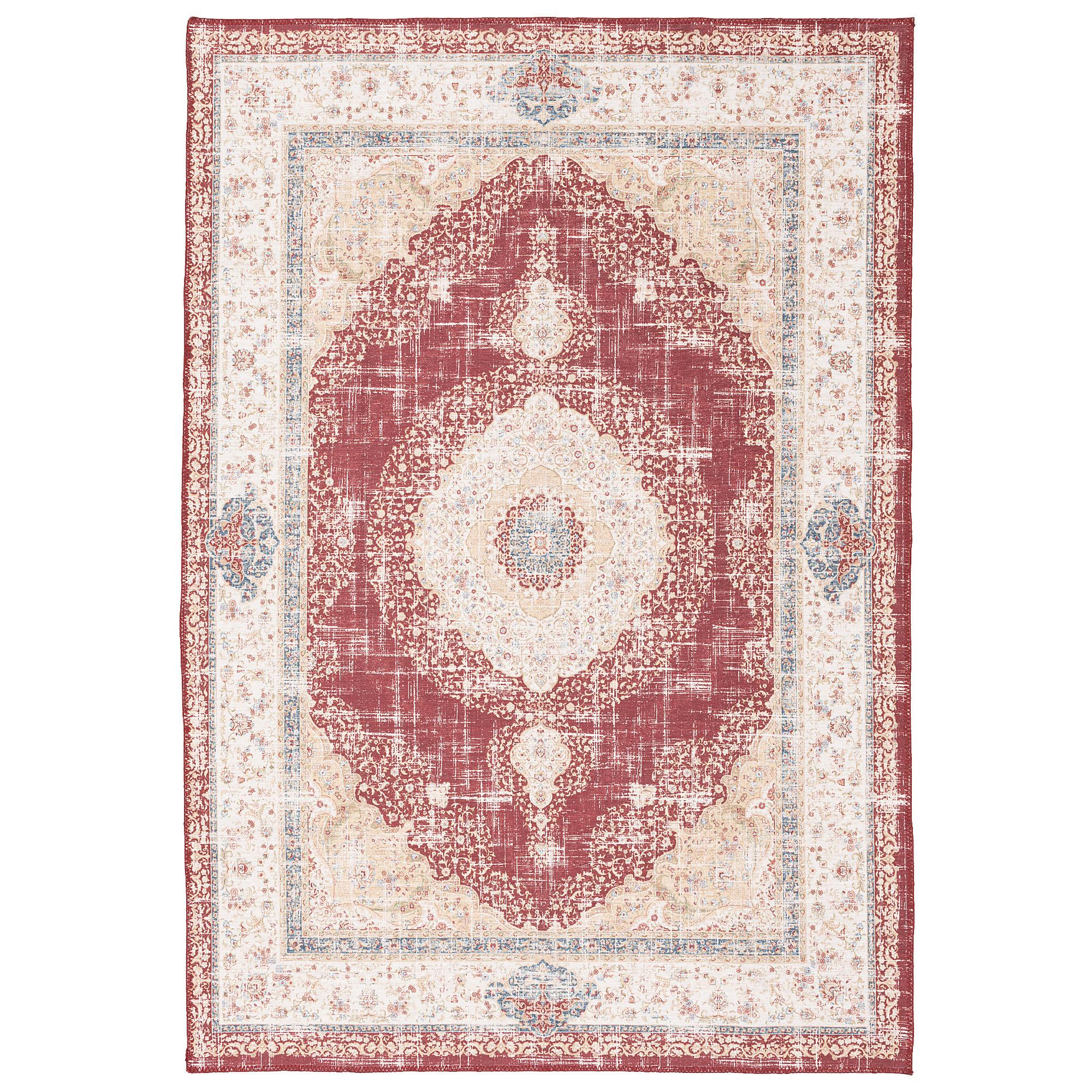 VINTAGE DESIGNERTEPPICH FINESSE ORIENT MEDAILLON - Rot, Textil (80/250cm) - Pergamon