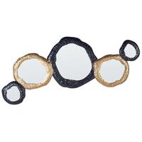 WANDSPIEGEL gold/ schwarz Metall 109/44 cm Charny - Goldfarben/Schwarz, Metall (109/44/3cm) - Beliani