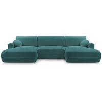 WOHNLANDSCHAFT Fiero U türkis - Türkis, Textil (364/87/186cm) - Beautysofa