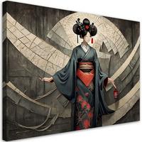 KUNSTDRUCK Grau 90/60 cm - Grau, Textil (90/60cm) - KUNSTLOFT