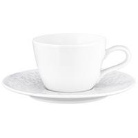 KAFFEETASSE MIT UNTERTASSE Nori Home weiß 240 ml - Weiß, Keramik (16.6/8.2/16.6cm) - Seltmann Weiden
