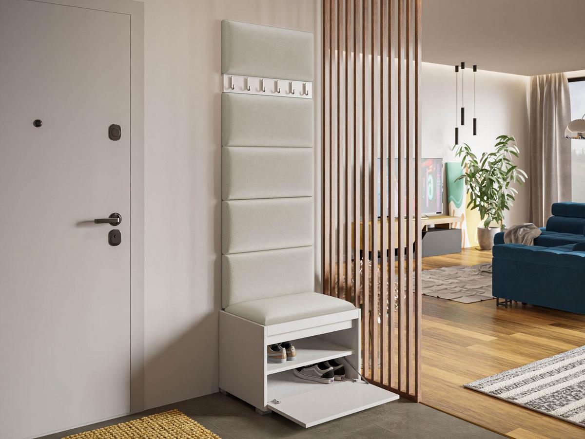 GARDEROBEN-SET Grawis 60 IV - Beige/Silberfarben, Holzwerkstoff/Kunststoff (64.5/45/34cm) - MIRJAN24