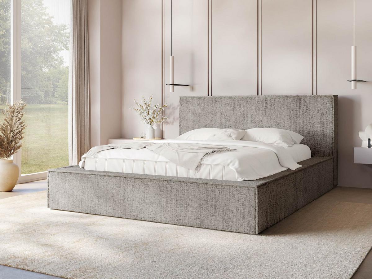 POLSTERBETT Glexi - Beige, Holz/Textil (140/200cm) - MIRJAN24