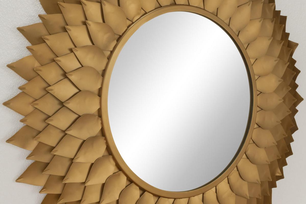 WANDSPIEGEL Gold 94/94 cm - Goldfarben, Metall (11.3/94/4cm) - KUNSTLOFT