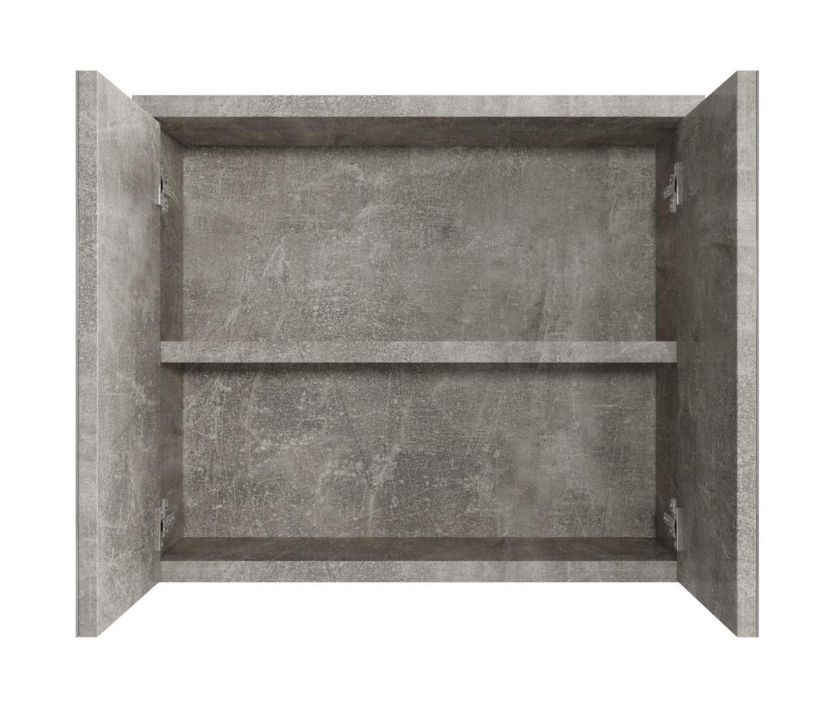 SPIEGELSCHRANK Toledo Beton Grau - 80 x 20 x 60 cm - Grau, Holz (80/60/20cm) - Badplaats
