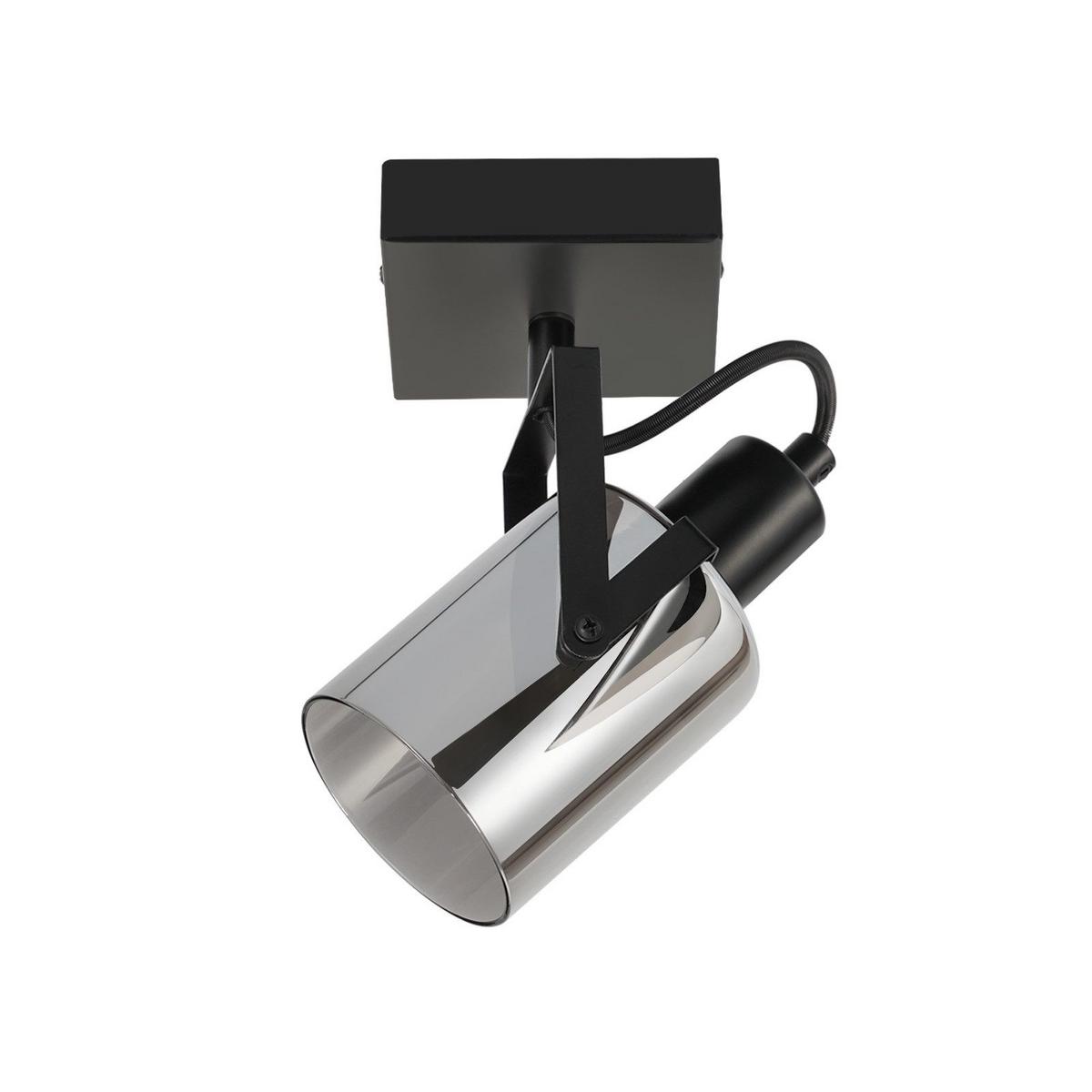 DECKENSTRAHLER Flammwina 18/16/9 cm - Grau, Metall (9/18/16cm) - ZMH