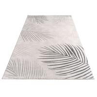 KURZFLORTEPPICH, mit Blätter-Motiv, Grau, 120 x 160 cm - Grau, Textil (160/120cm) - KADIMA DESIGN