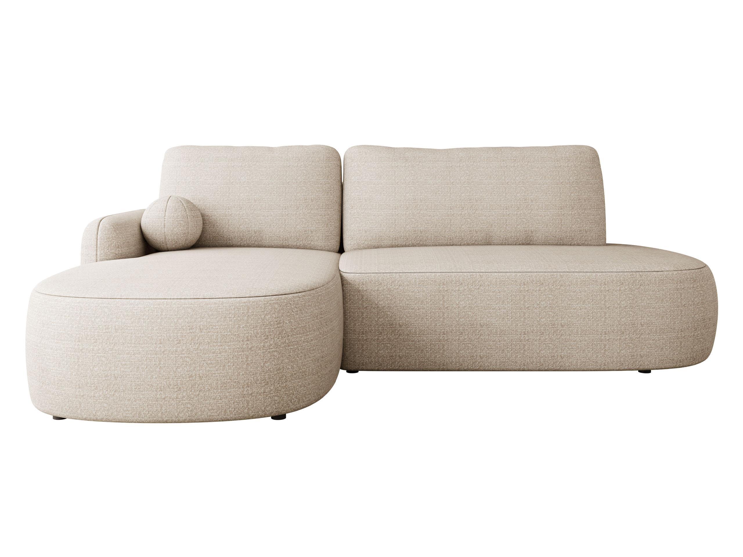 ECKSOFA Loridu O, Seite: Links - Sandfarben/Schwarz, Holz/Kunststoff (274/174cm) - MIRJAN24