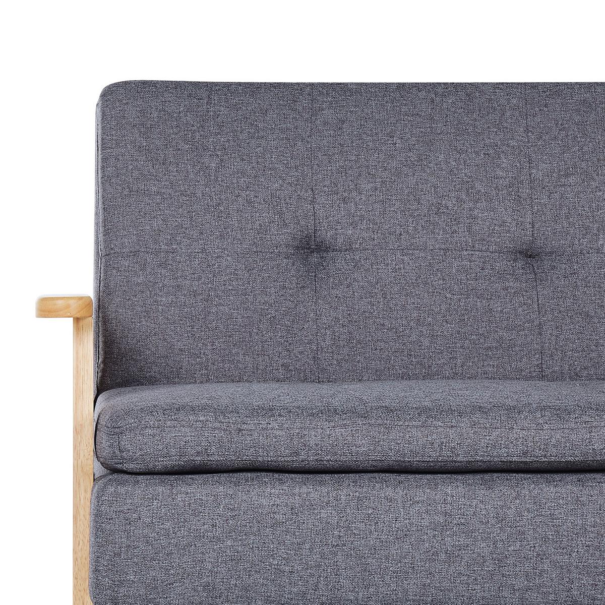 SCHLAFSOFA Polsterbezug Grau Tjorn - Grau, Textil (204/84/85cm) - Beliani