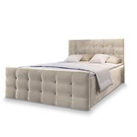 BOXBETT AMON 180x200 cm mit Matratze und Topper - Beige - Beige, Holz (180/200cm) - MASSENO