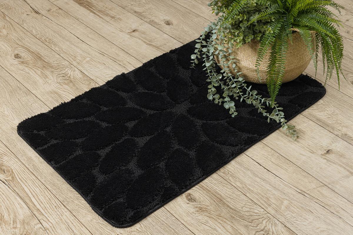TEPPICH Dywaniki łazienkowe 50/80 cm - Schwarz, Textil (50/80cm) - rugsX