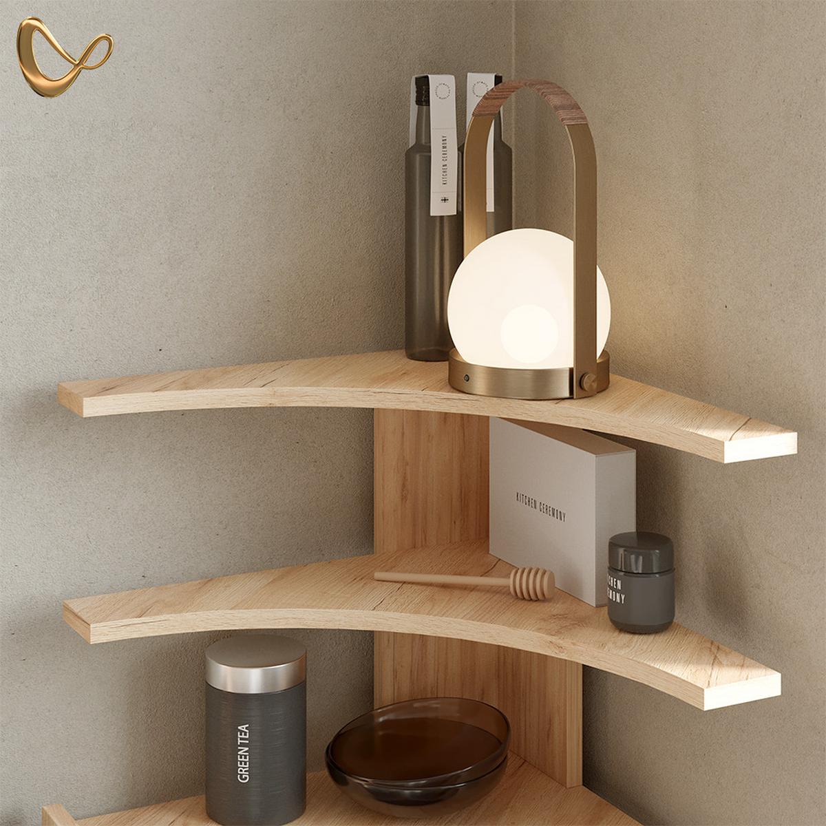 ECKREGAL Tiberio Sandeiche 43.5 x 37 cm - Sonoma Eiche, Holzwerkstoff (43.5/37/43.5cm) - Livinity®