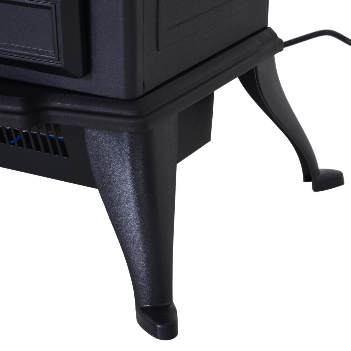 ELEKTROKAMIN Elektrischer Kamin Kaminofen 1000W/2000W - Schwarz, Metall (28.5/54/45cm) - HOMCOM