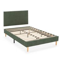 POLSTERBETT + kopfteil Bari 90x190 cm, Grün - Grün, Textil (190/90cm) - VS Venta-stock