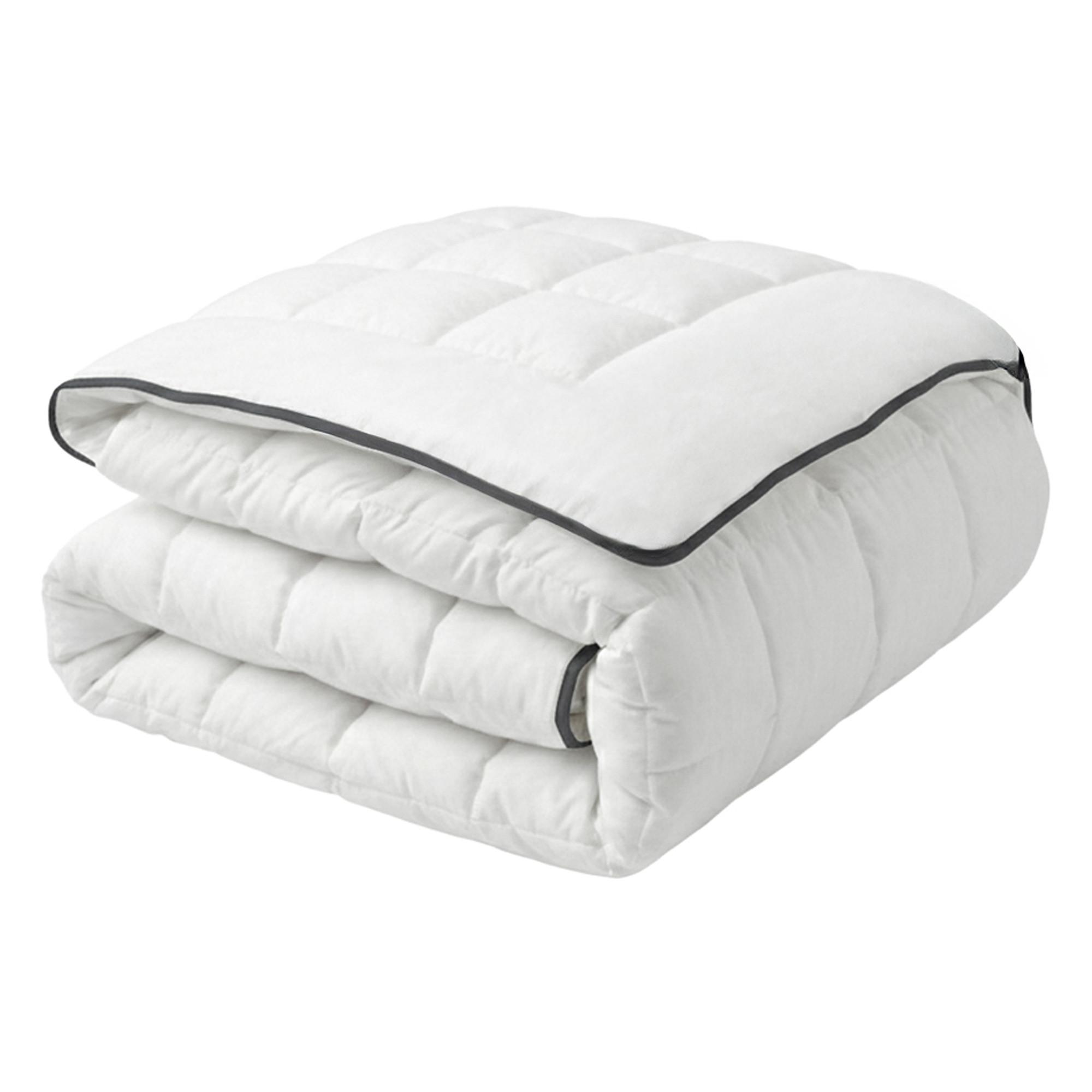 BETTDECKE Mikrofaser Mittelwarm 135/200 cm Koutra - Weiß, Textil (200/135cm) - Beliani