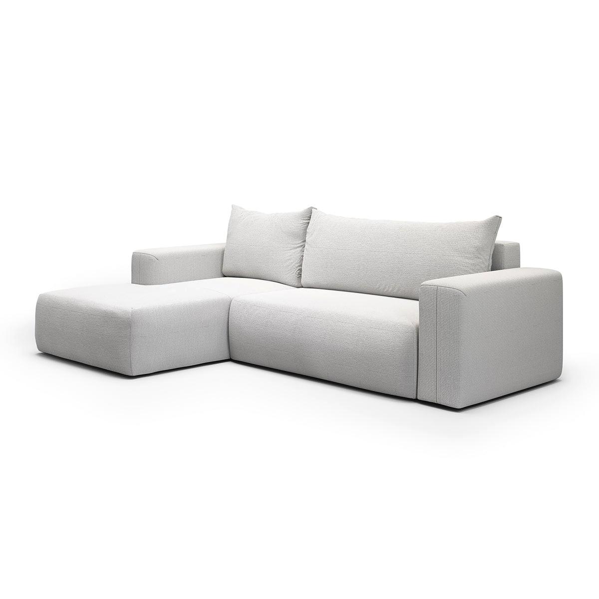 ECKSOFA Bliss 3 Sitzplätze Hellgrau - Grau, Holz (268/163cm) - Petits-meubles
