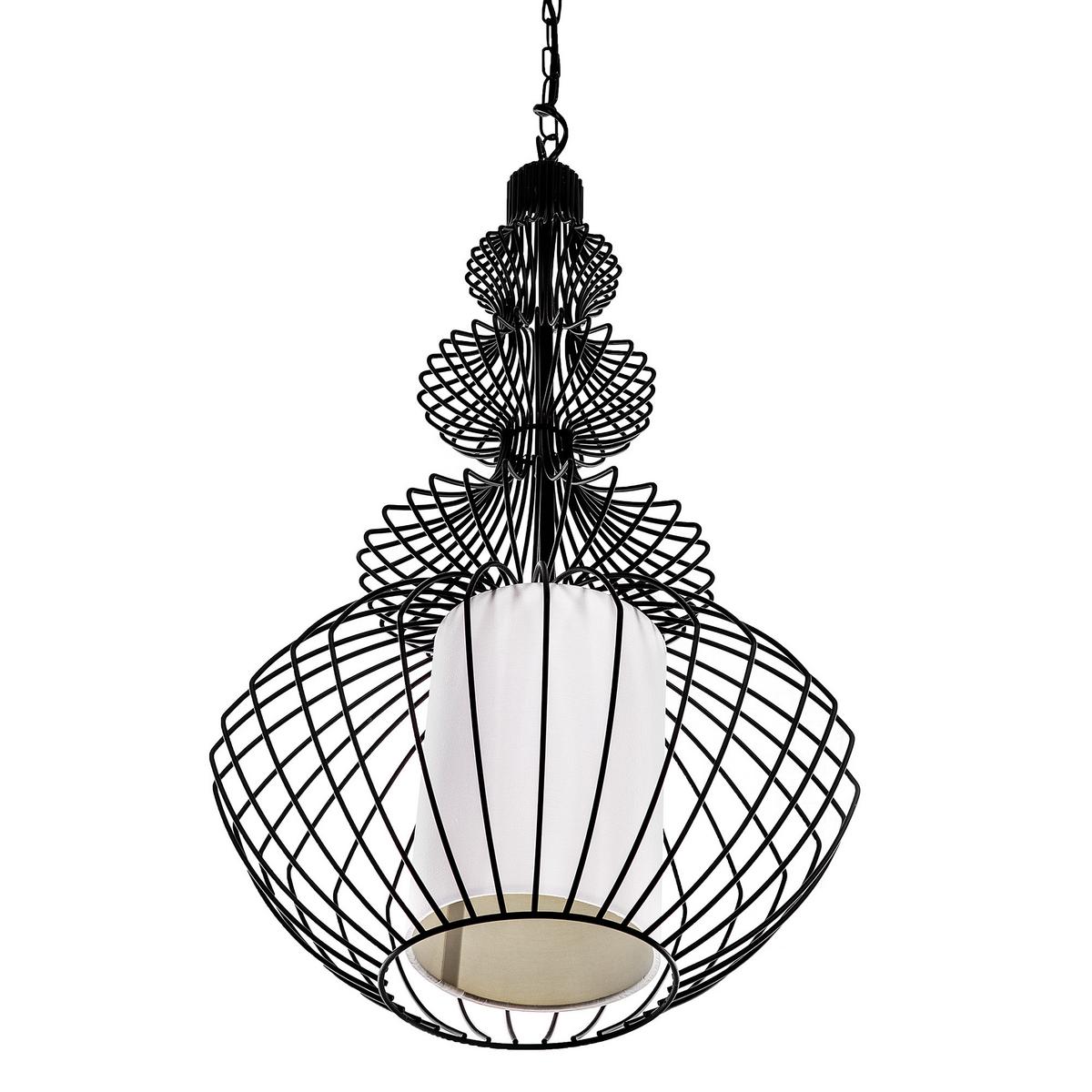 HÄNGELEUCHTE Kolva 40/40/110 cm - Schwarz, Metall (40/40/110cm) - Beliani