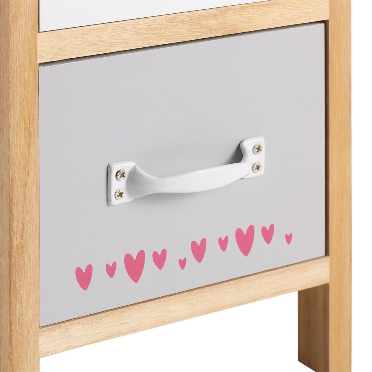 KOMMODE ESTA natur, grau/weiß - Naturfarben/Grau, Holzwerkstoff (25/42/25cm) - CARO-Möbel