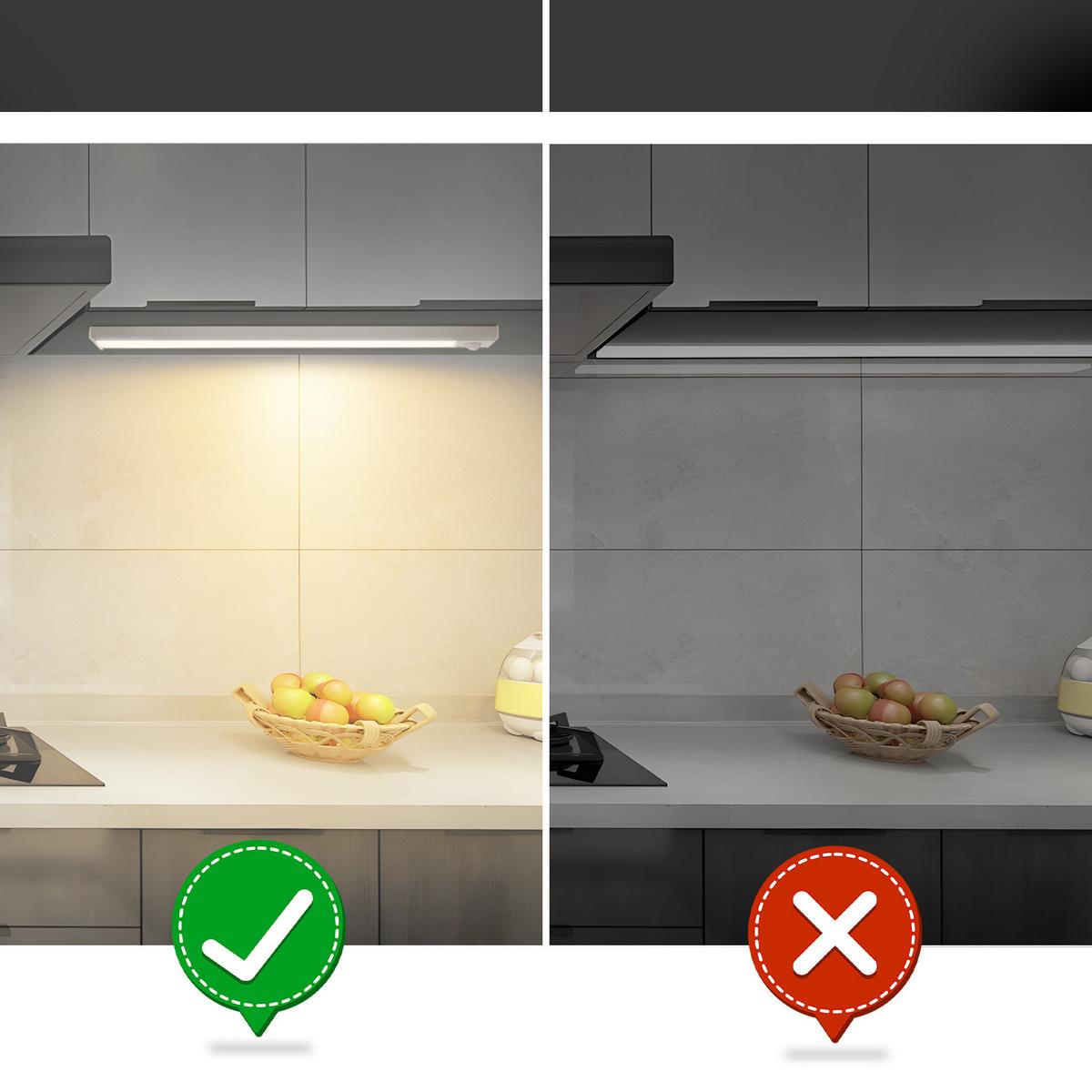 SCHRANKLEUCHTE LED Glanzflügel 4/1/30 cm (2er-set) - Silberfarben, Metall (30/4/1cm) - ZMH