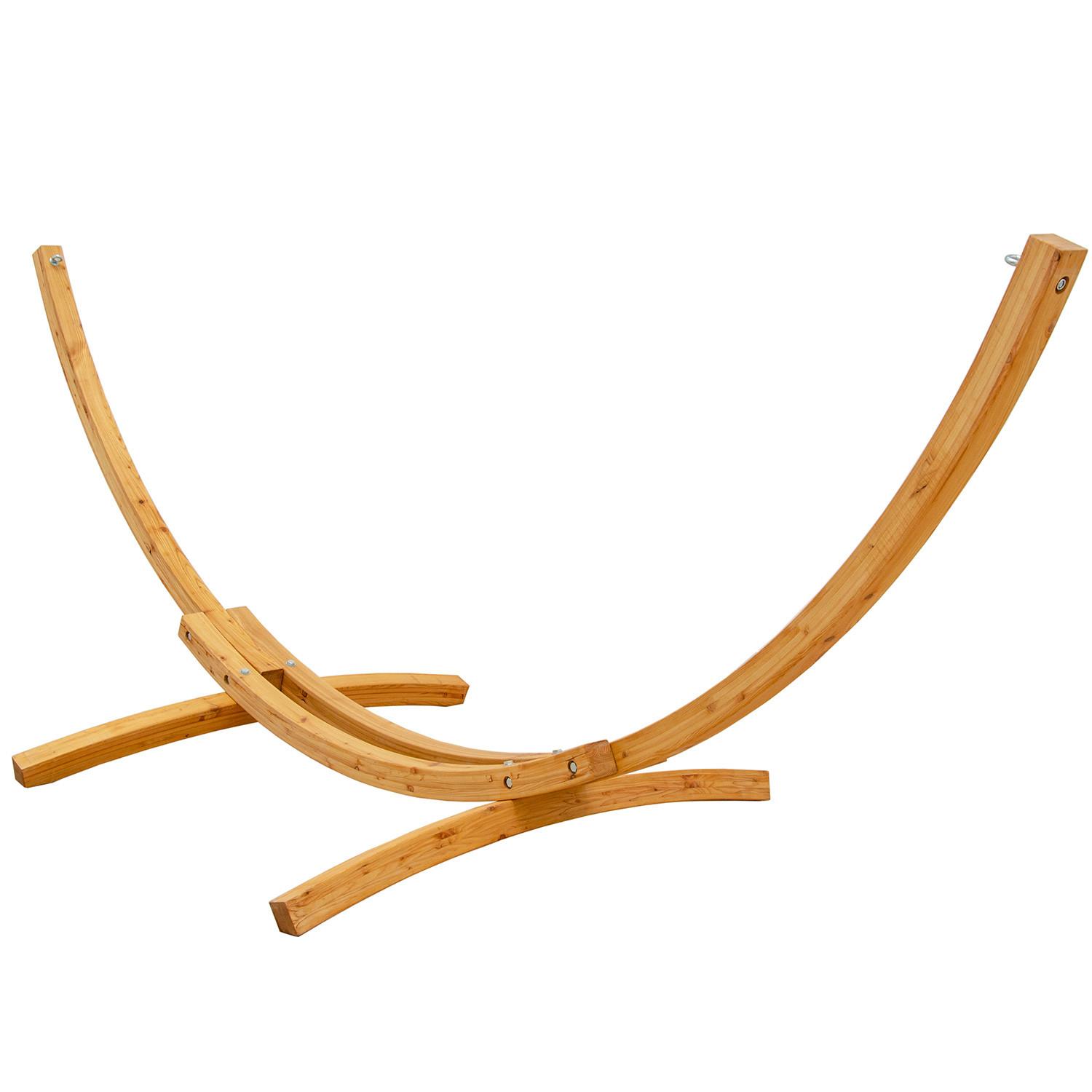 XXL-HÄNGEMATTENGESTELL, 325/120 cm, Holzfarben - Braun, Holz (325/120/118cm) - Amanka