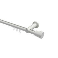 GARDINENSTANGE INNENLAUF Platon Sitra 320 cm (geteilt in 2 x 160 cm), 1-läufig, 20 mm Ø Weiß - Weiß, Metall (320cm) - INTERDECO