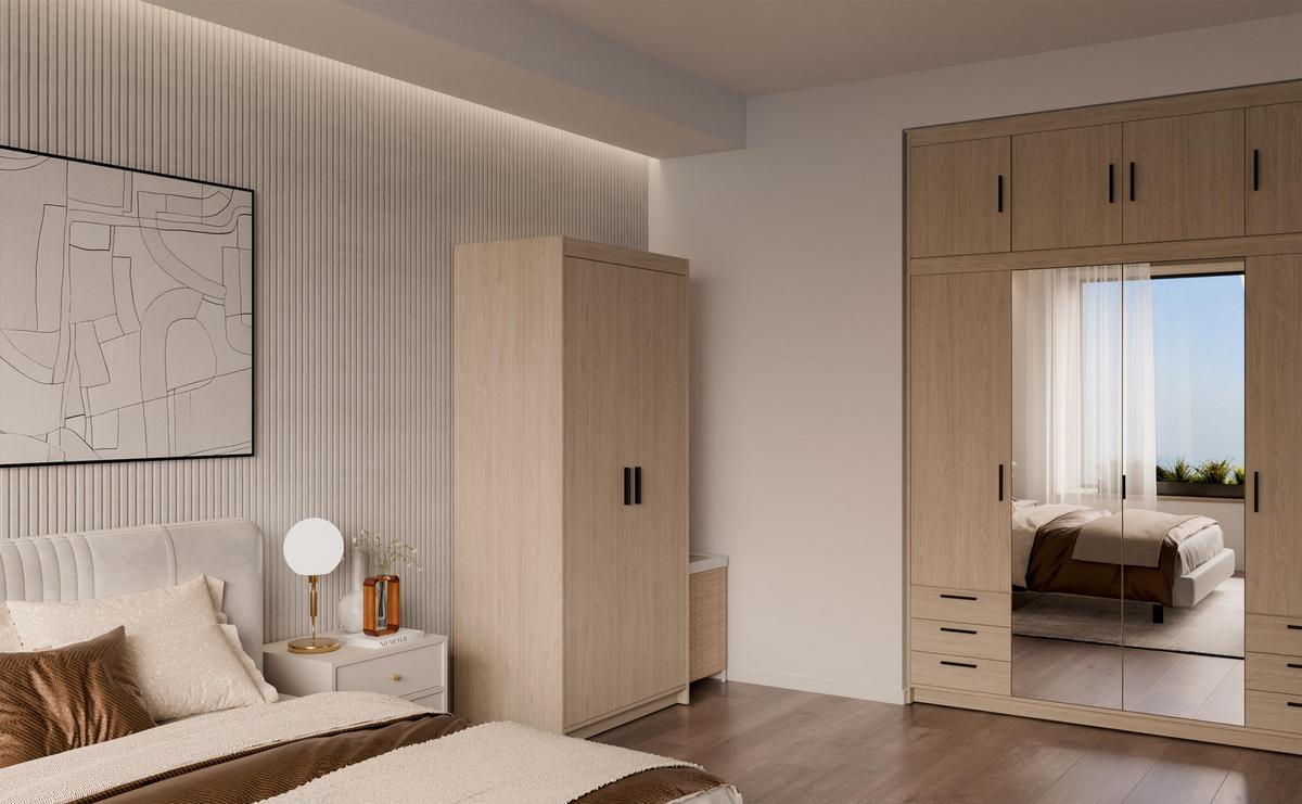KLEIDERSCHRANK Storicos Geölte Eiche 89,7/190,5/53 cm - Modern 2-türig - Eichefarben, Holzwerkstoff/Kunststoff (89.8/190.6/53cm) - AX Living