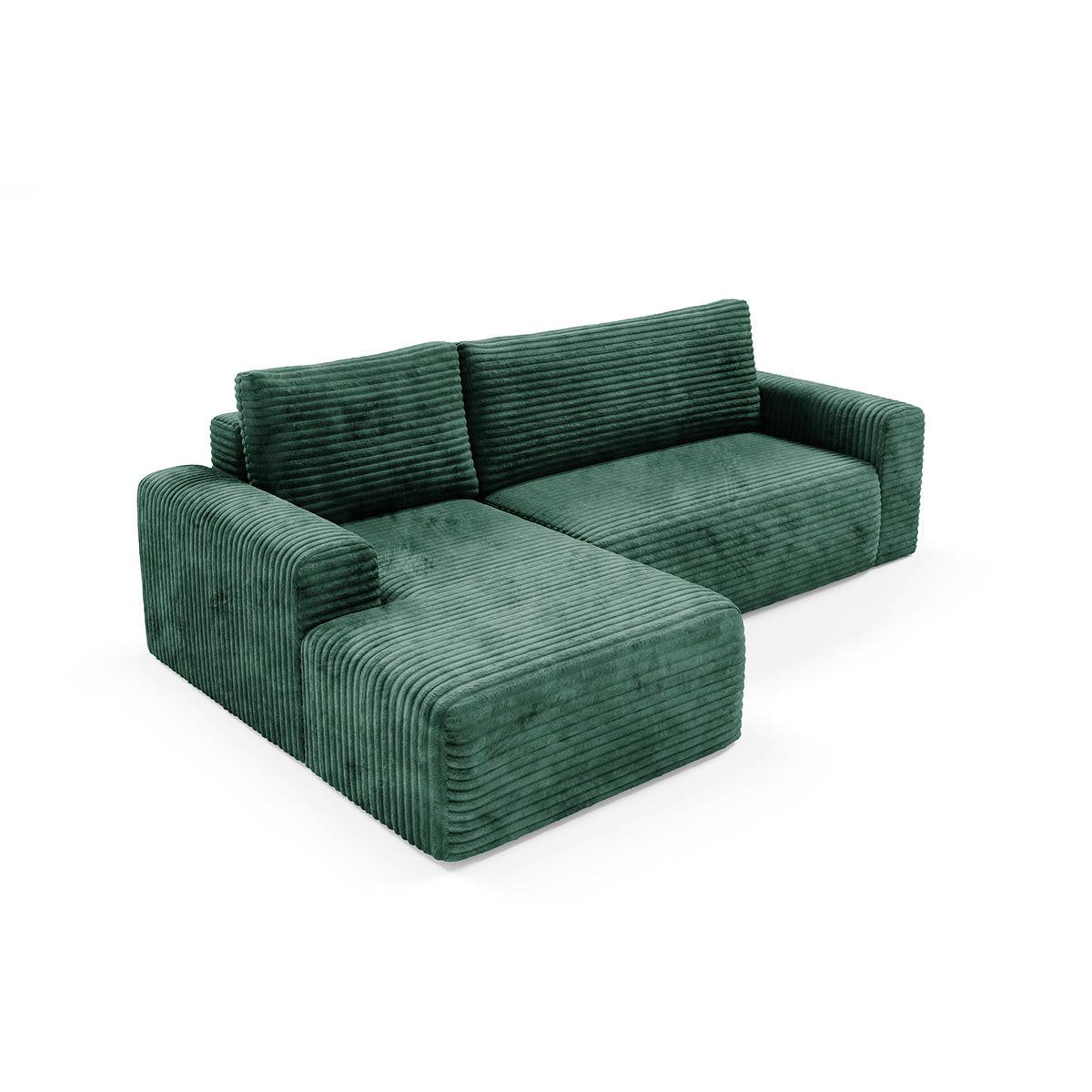 ECKSOFA Romeo 3 Sitzplätze Tannengrün - Grün, Holz (268/163cm) - Petits-meubles
