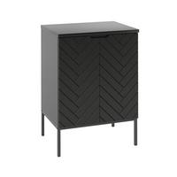 WASCHTISCHUNTERSCHRANK 60.6cm Daria Schwarz - Schwarz, Holzwerkstoff (60.6/84.2/45.8cm) - Petits-meubles