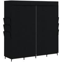 STOFF-KLEIDERSCHRANK Vliesstoff Stahl Schwarz - Schwarz, Textil (45/167/170cm) - HOMCOM