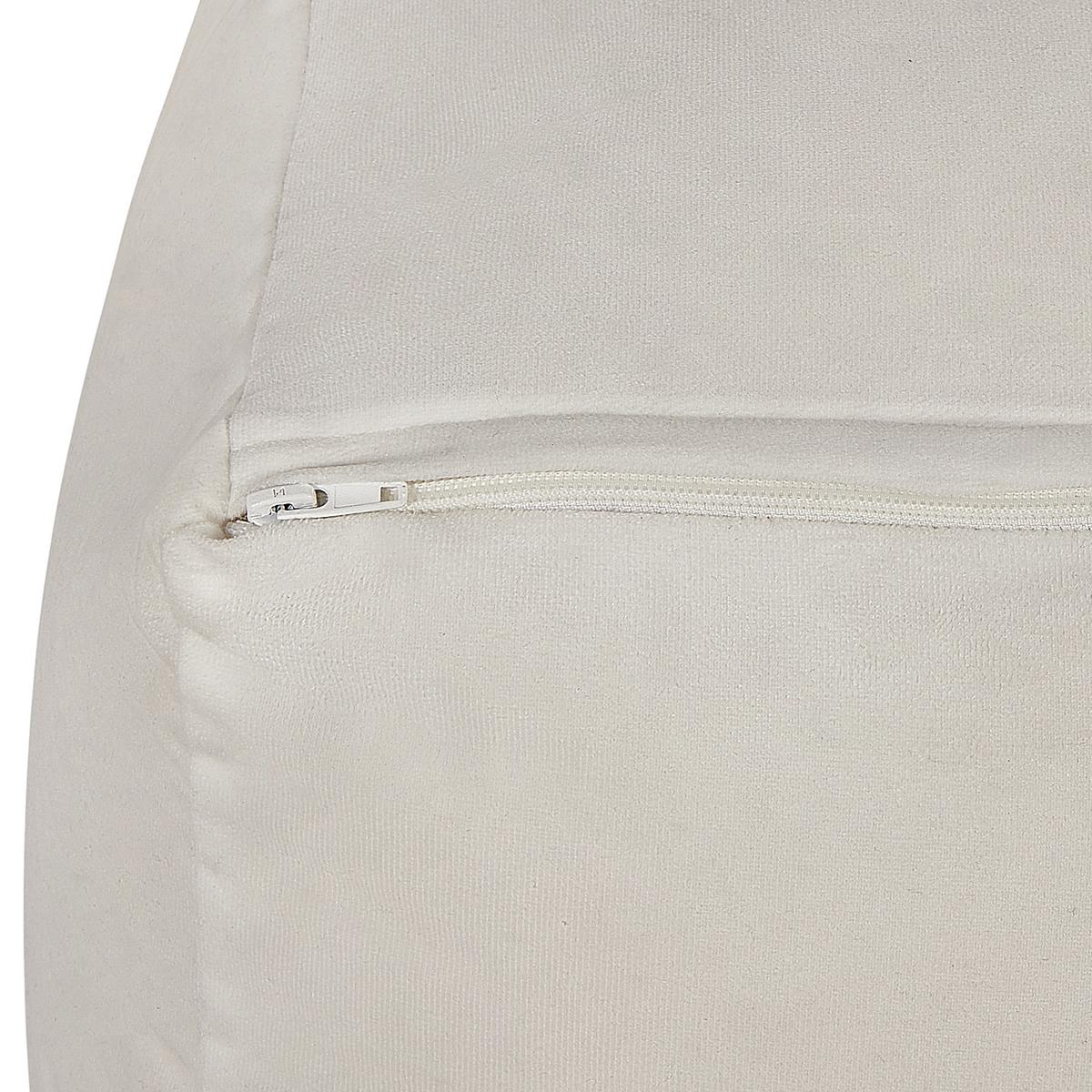 POUF Samtstoff Hellbeige Dareyn - Beige, Textil (50/30/50cm) - Beliani
