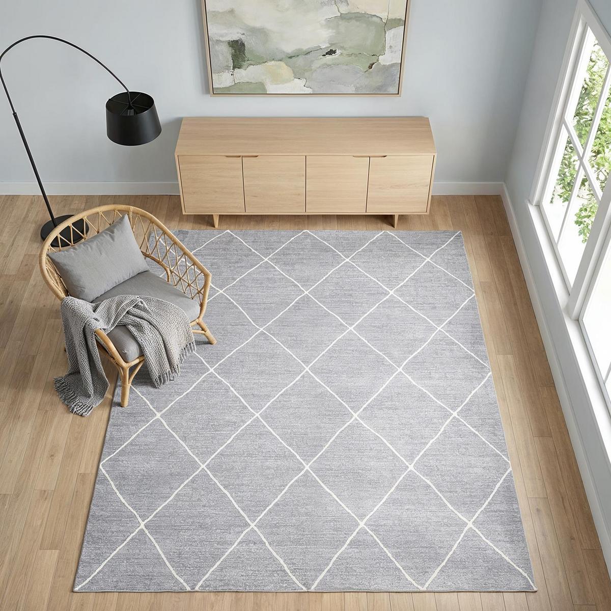 TEPPICH RHOMB - Grau, Textil (200/300cm) - IDIMEX