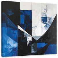 LEINWANDBILD 3D und geometrisch 60x60cm - Blau, Textil (60/60cm) - Feeby