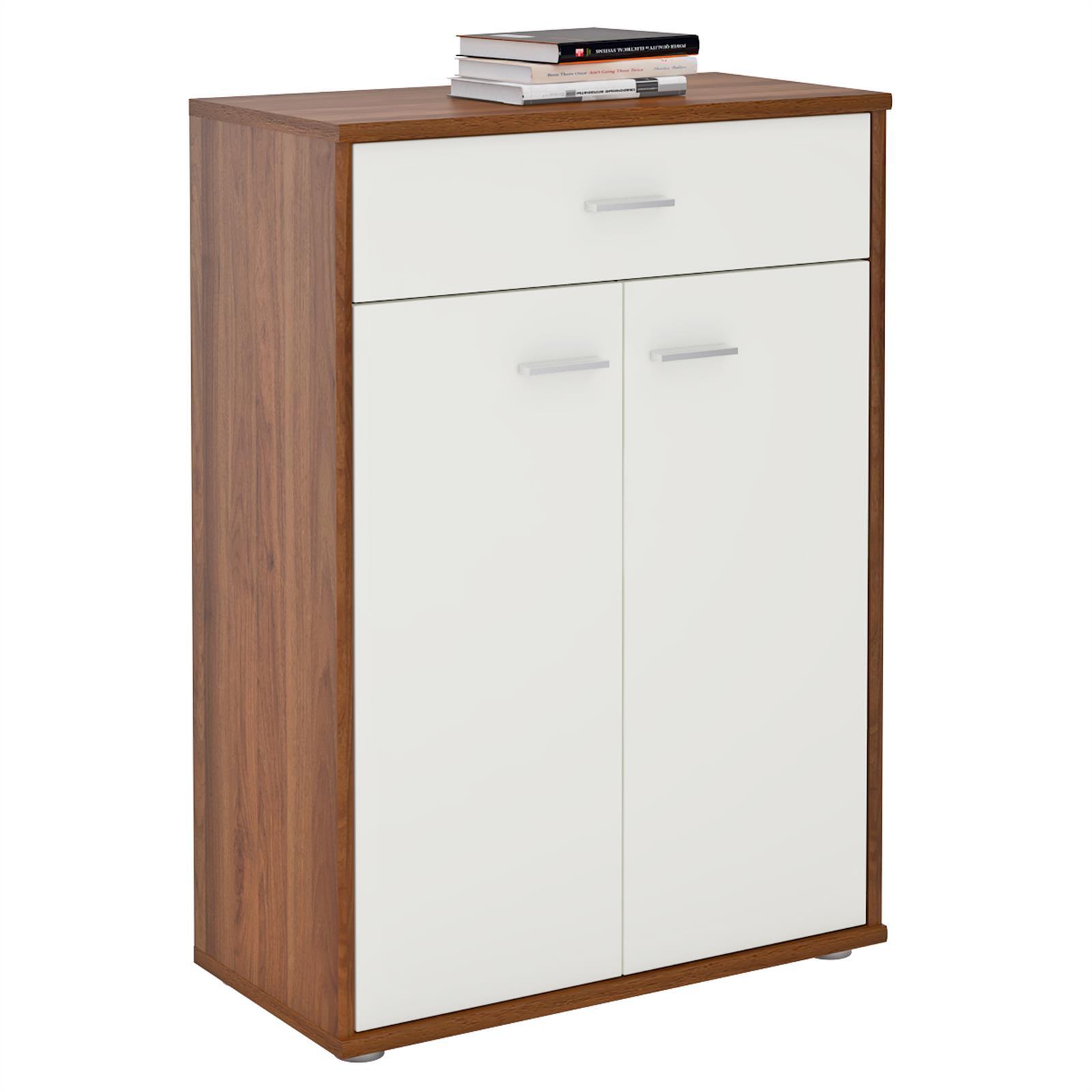 KOMMODE TOMMY Nussbaum/weiß - Nussbaumfarben/Weiß, Holzwerkstoff (60/84/30cm) - CARO-Möbel