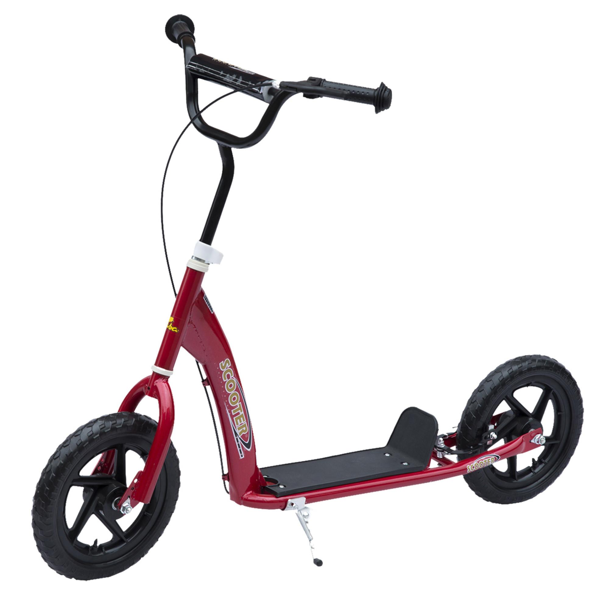 KINDERROLLER, Schwarz/Rosa/Blau/Rot, Stahl+ PVA - Rot, Metall (120/52/80cm) - HOMCOM