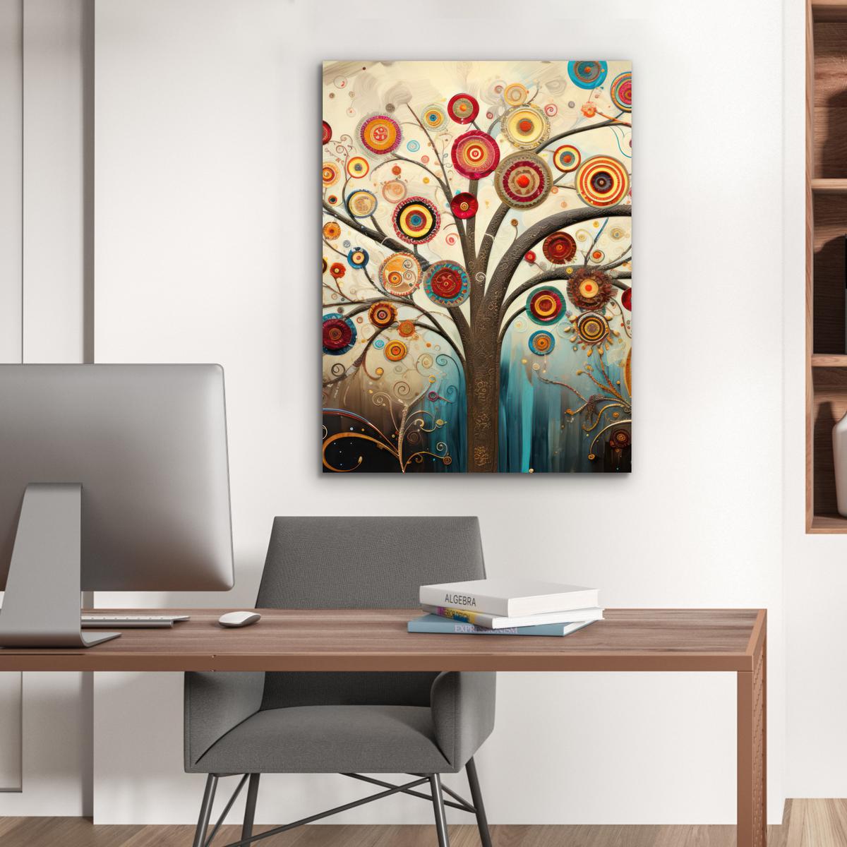 METALLBILD Baum - Baum des Lebens - Farbe 60x80 cm - Braun, Metall (60/80cm) - MuchoWow