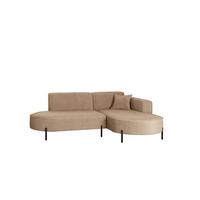ECKSOFA Valencia Xs - Beige, Holzwerkstoff/Textil (236/165cm) - Fun Möbel