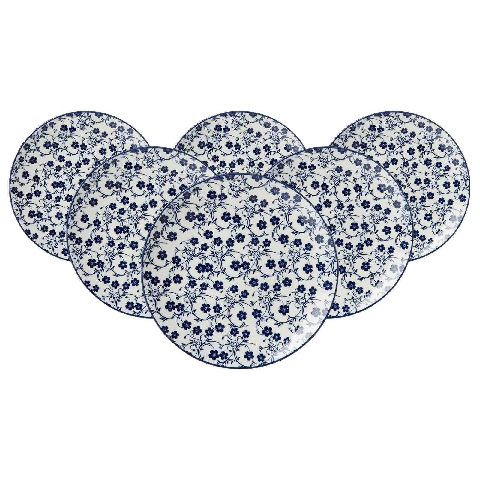 DESSERTTELLER Royal Sakura blau-weiß ø 21,5 cm 6er Set - Blau/Weiß, Keramik (21.5cm) - Ritzenhoff Breker