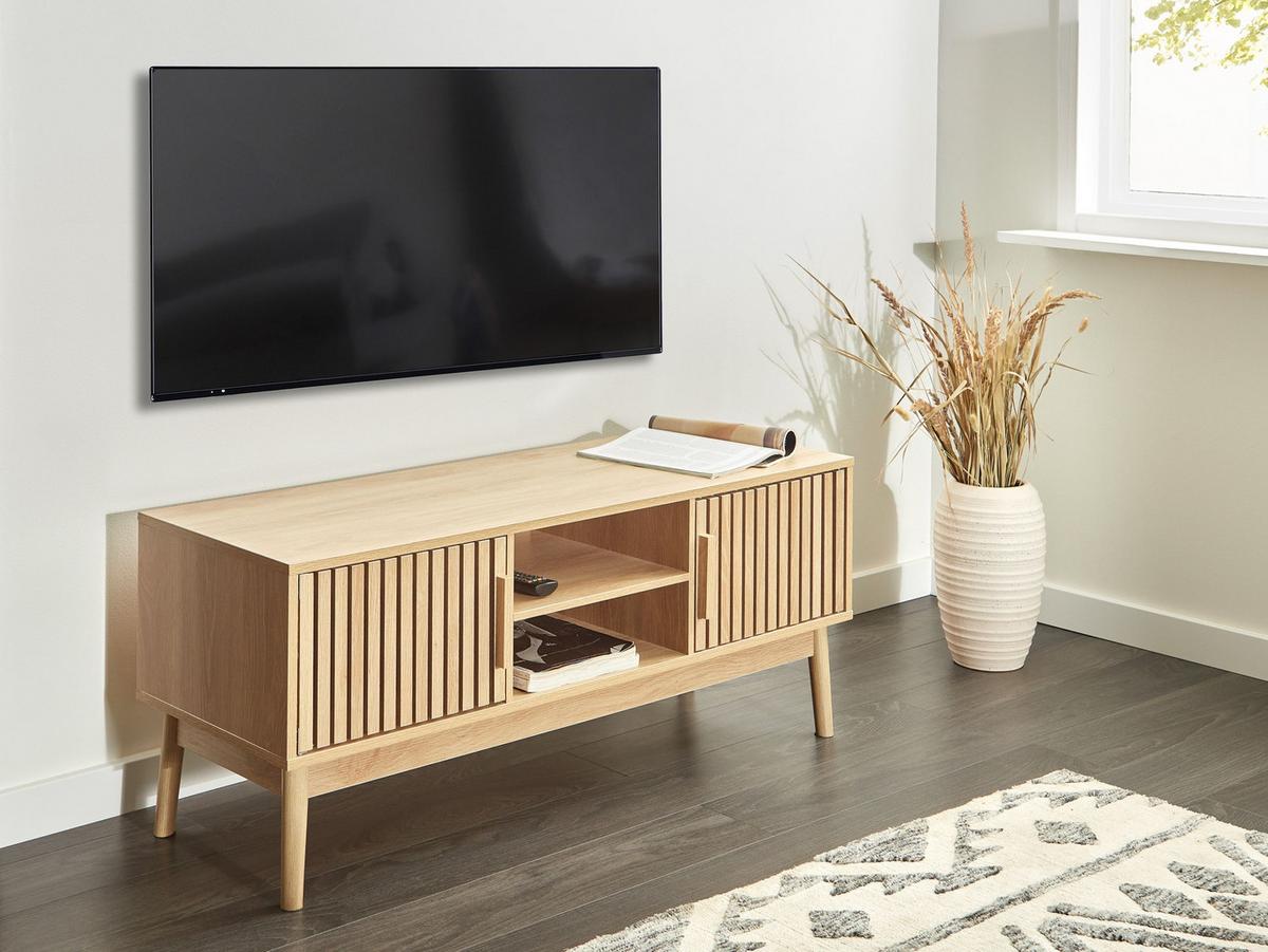 TV-MÖBEL Hellbraun Lynwood - Braun, Holzwerkstoff (117/48/40cm) - Beliani